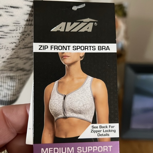 Avia Zip Front Sports Bra  size Large - Picture 3 of 5